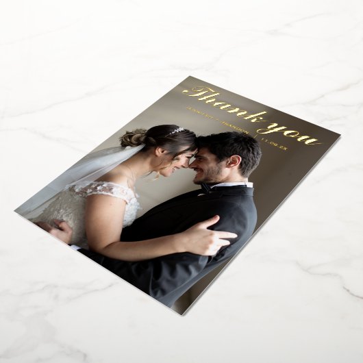 結婚箔サンキューカードフォイルのホリデーカード 箔シーズンカード (回転した状態)