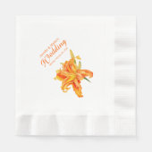 結婚紙ナプキパーソナライズされたン 縁ありランチョンナプキン (正面)