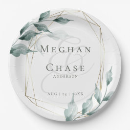 結婚紙プレート |グレーの玉緑植物園 ペーパープレート