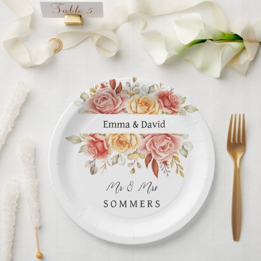 結婚紙プレート ペーパープレート (ウェディング)