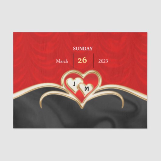 結婚紙プレート 薄葉紙 (正面)