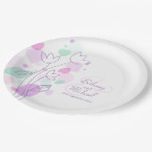 結婚紙吹雪花花びらカスタム紙プレート ペーパープレート (アングル)