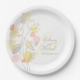 結婚紙吹雪花花びらカスタム紙プレート ペーパープレート