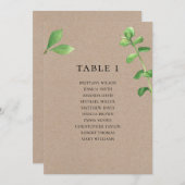 結婚素朴の座席表国植物学 招待状 (正面/裏面)
