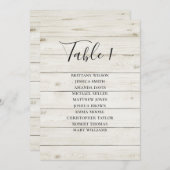 結婚素朴の座席表木モダン屋 招待状 (正面/裏面)