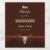 結婚素朴ス食べドッ結婚したクブルスカルワインL ワインラベル (シングルラベル)