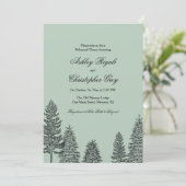 結婚素朴リハーサルディナー招待状- Pine Tree 招待状 (スタンド正面)