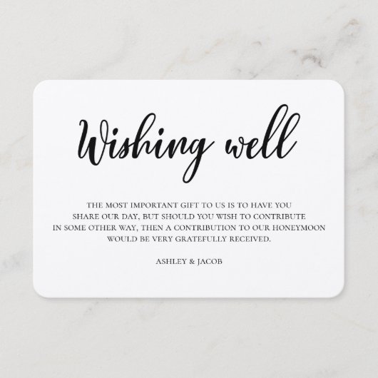 結婚素朴望み。クラフトモダンインサート エンクロージャーカード (正面)