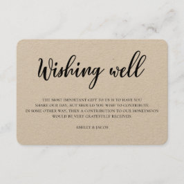 結婚素朴望み。クラフトモダンインサート エンクロージャーカード