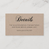 結婚素朴詳細国シンプル書 エンクロージャーカード (正面)