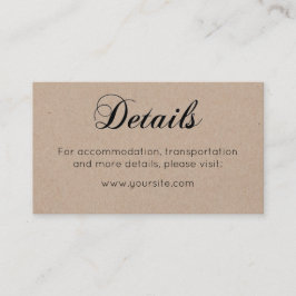 結婚素朴詳細国シンプル書 エンクロージャーカード