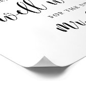 結婚素朴離れ希望のサイン ポスター (角)