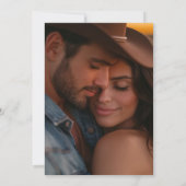 結婚素朴Barn Lights写真Save the Date 招待状 (裏面)