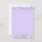 結婚紫ラベンダーグリッター脚本 招待状 (裏面)