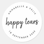 結婚組織 | Happy Tears Minimalist Fever ラウンドシール (正面)