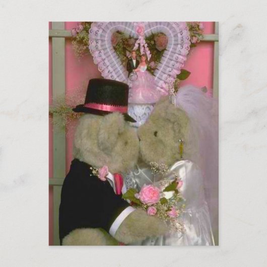 結婚結婚初のキス ポストカード (正面)