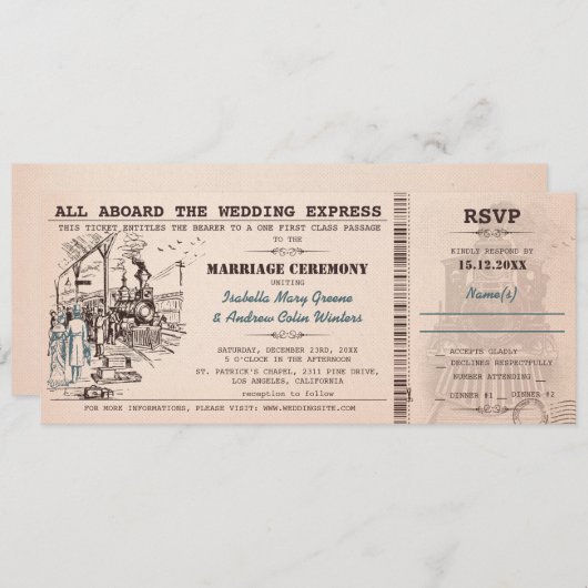 結婚結婚式招待状 招待状 (正面/裏面)