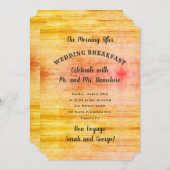 結婚翌日の朝食 サンライズカラー ウッド 招待状 (正面/裏面)