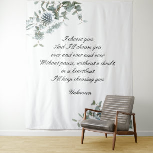 結婚背景  の結婚タペストリー  青いフローラ タペストリー