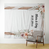 結婚背景 – アーチ – 写真ブース タペストリー (インサイチュ(横))