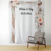 結婚背景 – アーチ – 写真ブース タペストリー (インサイチュ)
