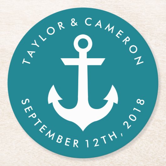 結婚航海の ラウンドペーパーコースター (正面)