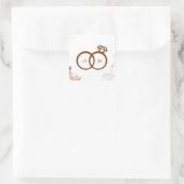 結婚茶色 スクエアシール (バッグ)