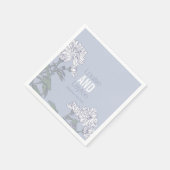 結婚菊の白カスタム花 スタンダードカクテルナプキン (角)