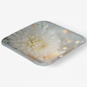 結婚菊の花と蝋燭 ペーパープレート (傾斜あり)