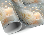 結婚菊の花と蝋燭 ラッピングペーパー (ロールコーナー)