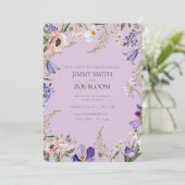 結婚薄紫招待状 招待状 (スタンド正面)