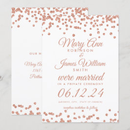 結婚解消バラ金ゴールドグリッター紙吹雪 招待状