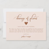 結婚計画変更のお知らせ 案内状 (正面)