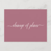 結婚計画変更 結婚式中止延期 ローズ 案内ポストカード (正面)