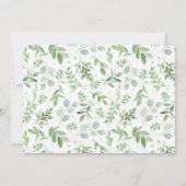 結婚計画変更 緑の結婚式延期のお知らせ 招待状 (裏面)