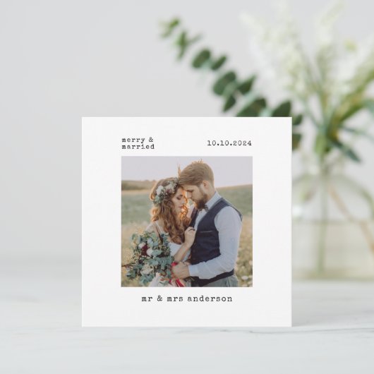 結婚記念すべき最初のクリスマス ウェディングフォト シーズンカード (スタンド正面)