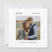 結婚記念すべき最初のクリスマス ウェディングフォト シーズンカード (正面)