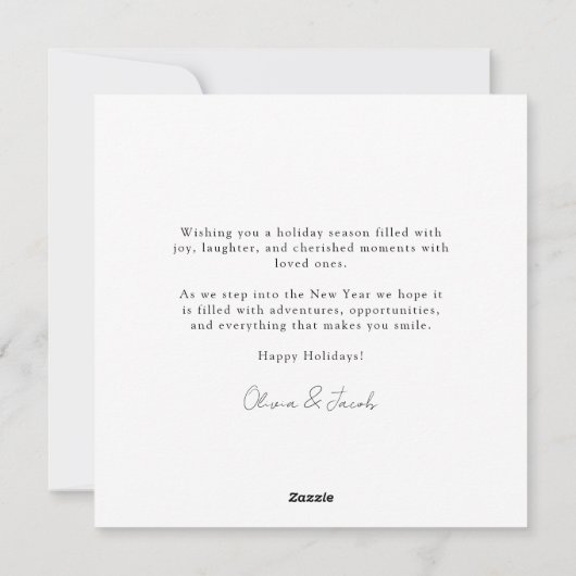 結婚記念すべき最初のクリスマス ウェディングフォト シーズンカード (裏面)