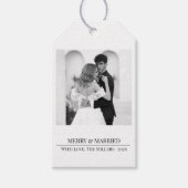 結婚記念のクリスマスギフト - カスタマイズ可能な新婚夫婦のクリスマス ギフトタグ (正面)