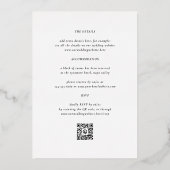結婚記念のモノグラム | QRコードと写真が1つになったデザイン 箔招待状 (裏面)