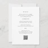 結婚記念のモノグラム | QRコードフォトがひとつに 招待状 (裏面)