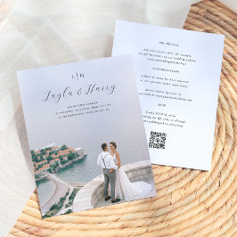 結婚記念のモノグラム | QRコード付きオールインワンのフォトウェディングペーパーアイテム