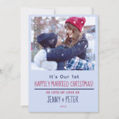 結婚記念の写真クリスマスカード 初めてのクリスマス シーズンカード (正面)
