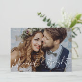 結婚記念の明るいホリデー写真カード 招待状 (スタンド正面)