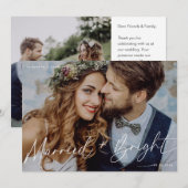 結婚記念の明るいホリデー写真カード 招待状 (正面/裏面)