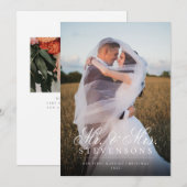 結婚記念の最初のクリスマス　ご夫婦の写真 シーズンカード (正面/裏面)