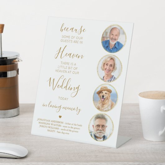 結婚記念エレガント金ゴールドカスタム天国 台座サイン (インサイチュ)