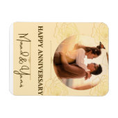 結婚記念カスタムパーソナライズされた マグネット (横)