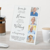 結婚記念カスタム4フォトコラージュ天国 台座サイン (インサイチュ)