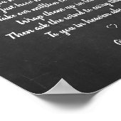 結婚記念チョークブラックボード効果 愛する人たち ポスター (角)